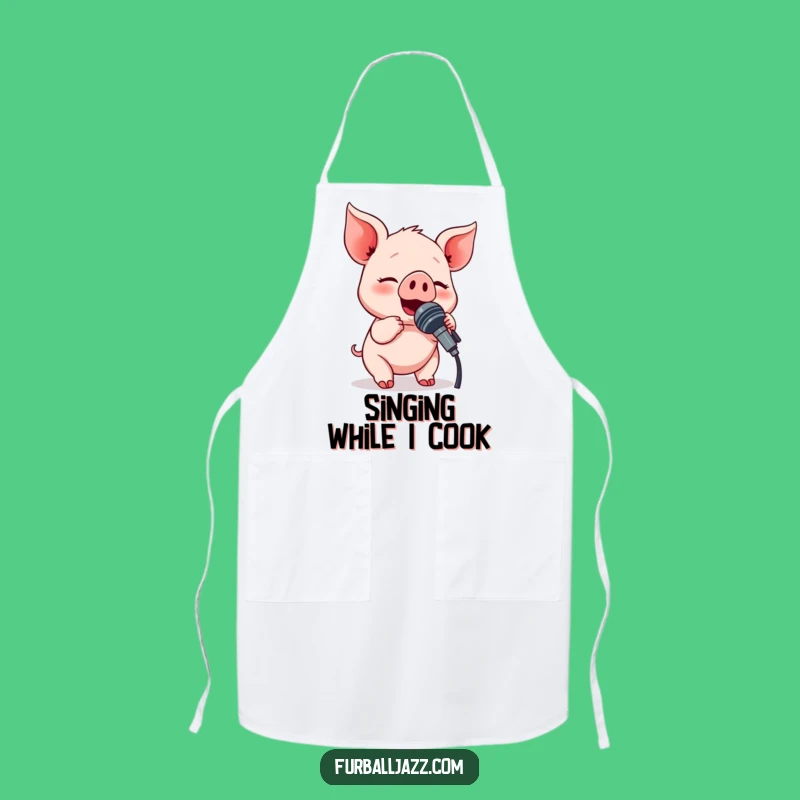 Funny Piglet Singing Apron: Cook Up a Storm with this Hilarious Gift
