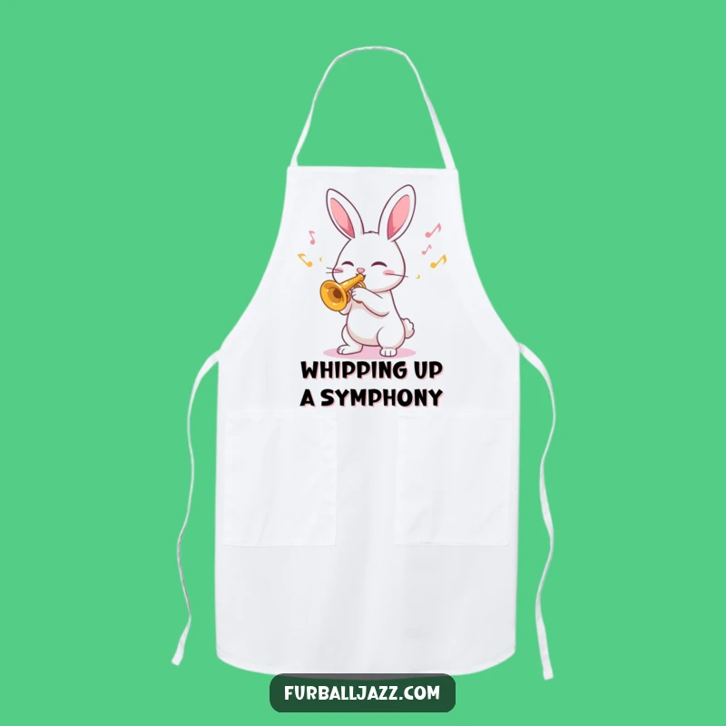 Funny Rabbit Trumpet Apron: Cook Up Some Fun with Happy Melodies