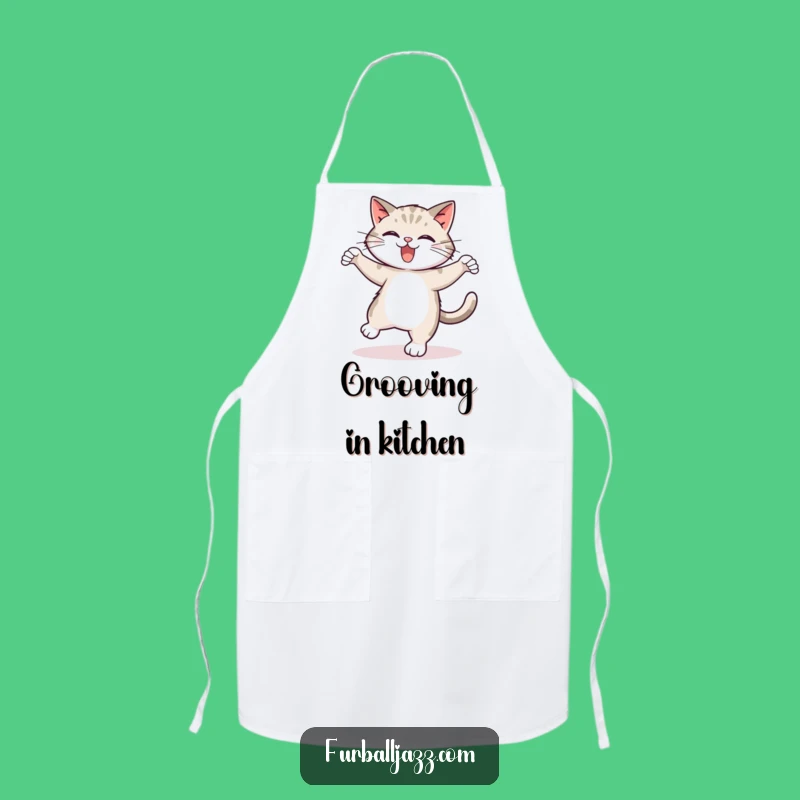 Funny Tap Dancing Cat Apron - Cook with Rhythm and Flair