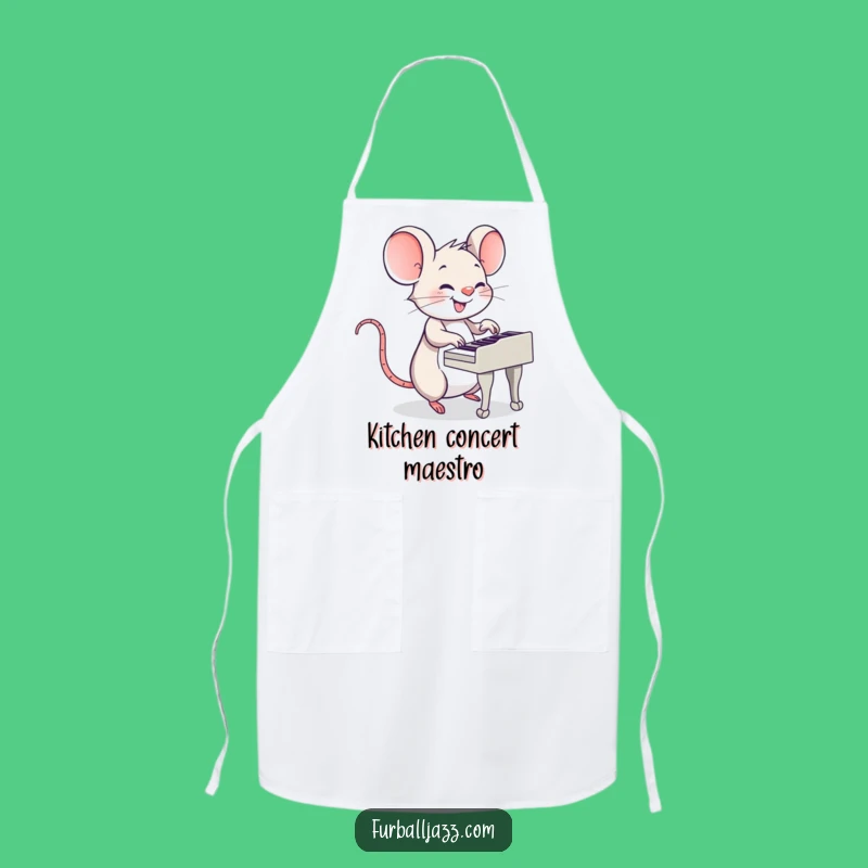 Funny Mouse Piano Apron: Cook to the Beat of Tiny Paws - A Funny Gift