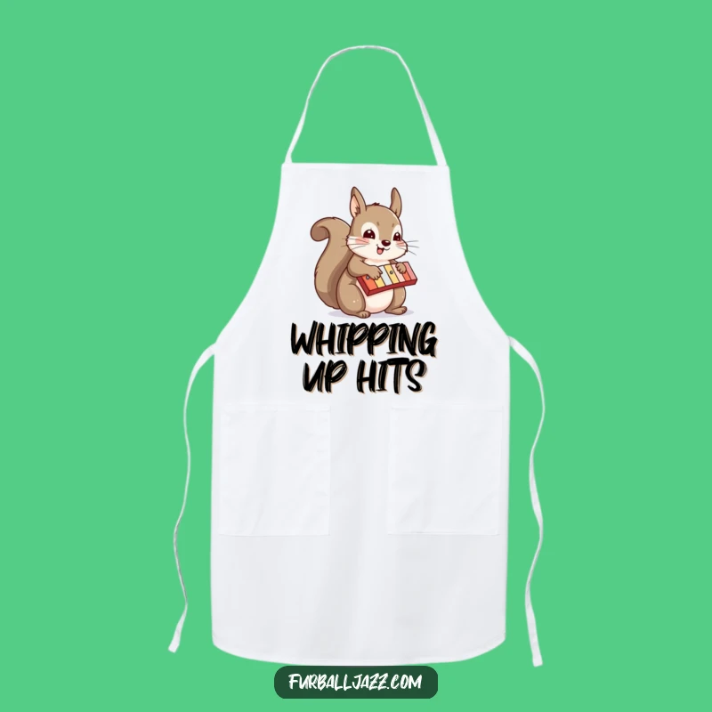 Funny Squirrel Xylophone Apron - Chef's Hilarious Musical Kitchen Gift
