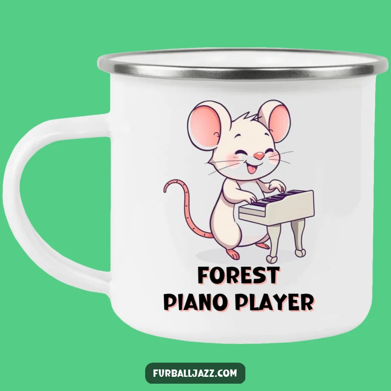 Funny Mouse Piano Camping Mug: Campfire Concerts with a Maestro - A Funny Gift