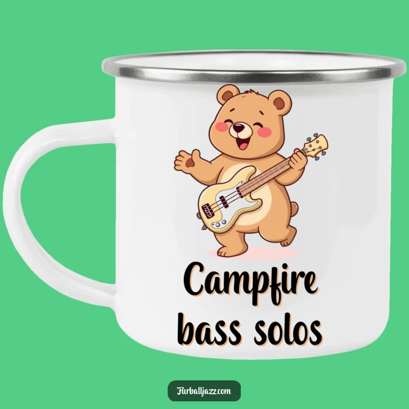 Funny Bear Bass Jig Camping Mug: Adventure Tunes with This Funny Gift