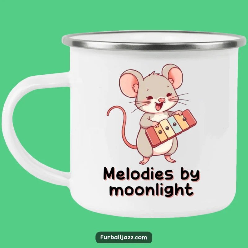 Funny Mouse Xylophone Camping Mug: Durable Music Gear, Perfect Outdoor Gift