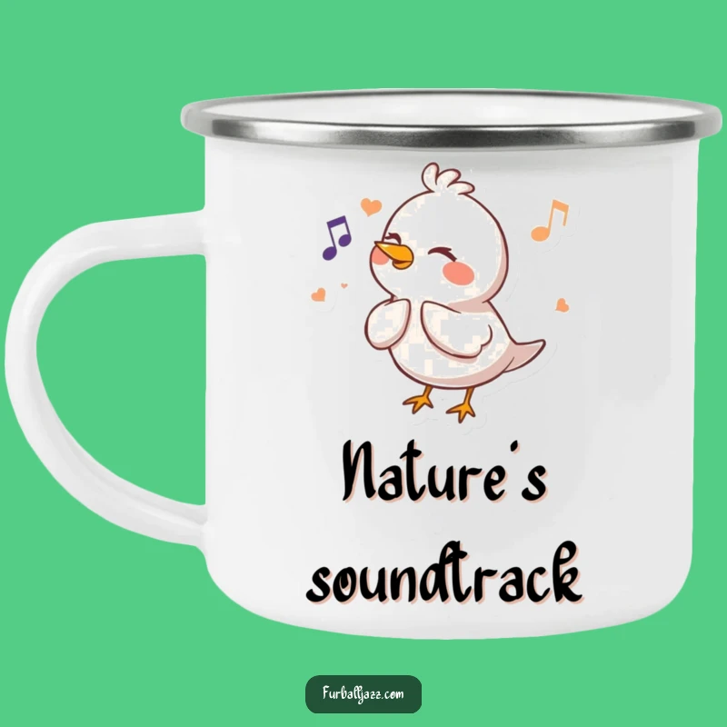 Funny Bird Flute Camping Mug: Adventure Fuel with a Musical Friend - Perfect Outdoor Funny Gift!