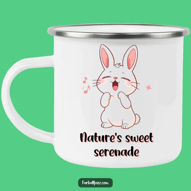 Funny Rabbit Scat Singer Camping Mug - Sing Your Campfire Song!