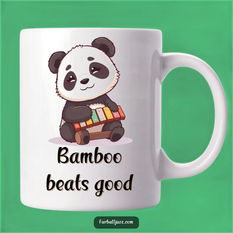 Funny Panda Xylophone Mug: Happy Musician Panda, Perfect Funny Gift