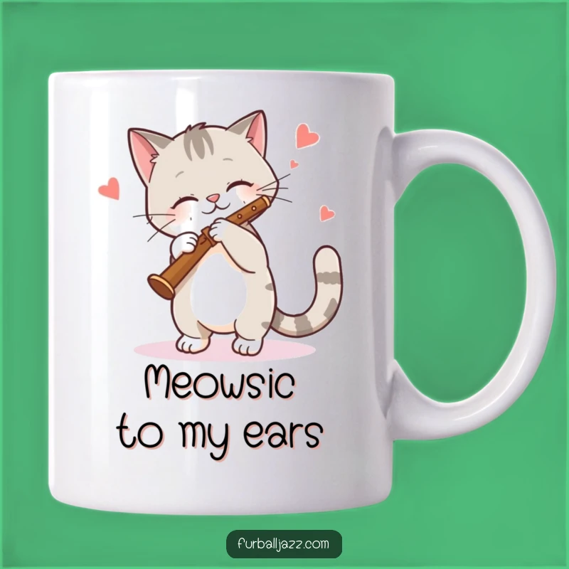 Funny Cat Clarinet Player Mug - Jazzy Feline Humor Gift for Music Lovers
