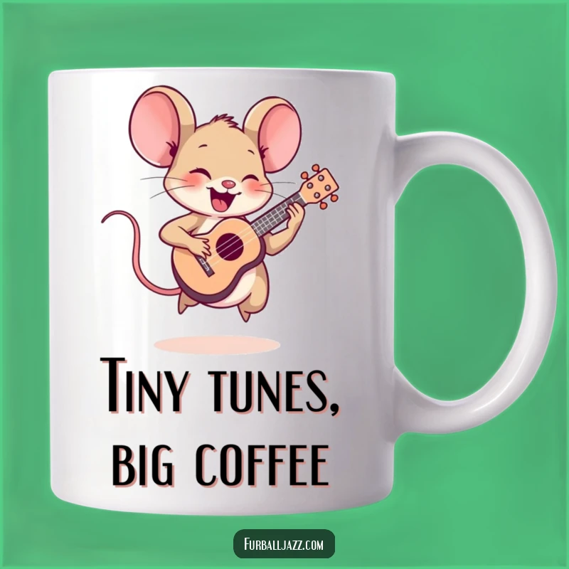 Funny Mouse Ukulele Mug: Small Instrument, Big Laughs - Hilarious Gift!