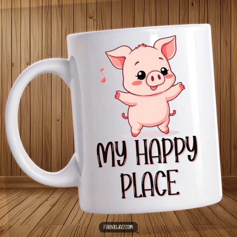 Funny Piglet bopping its head enthusiastically to music, a comical and relatable scene for any music fan.
