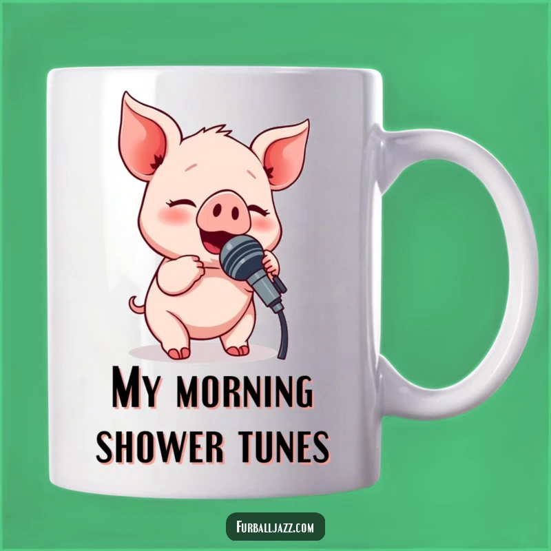Funny Piglet Singing Microphone Mug: The Perfect Hilarious Gift for Music Lovers