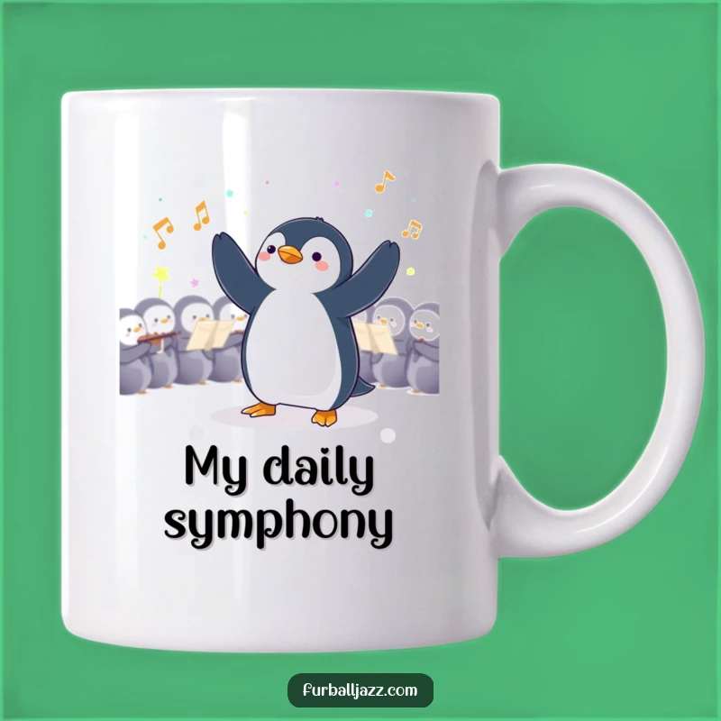 Funny Penguin Conductor Mug: Maestro of Merriment - A Perfect Funny Gift
