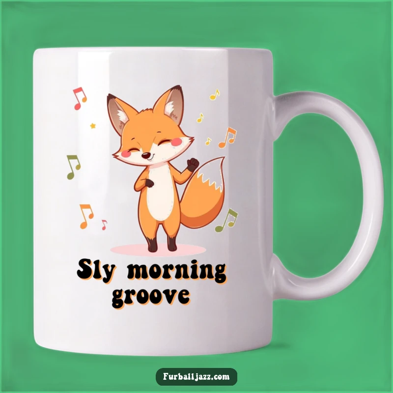 Funny Fox Jazz Mug: Groove to the Beat With This Sly Canine Companion