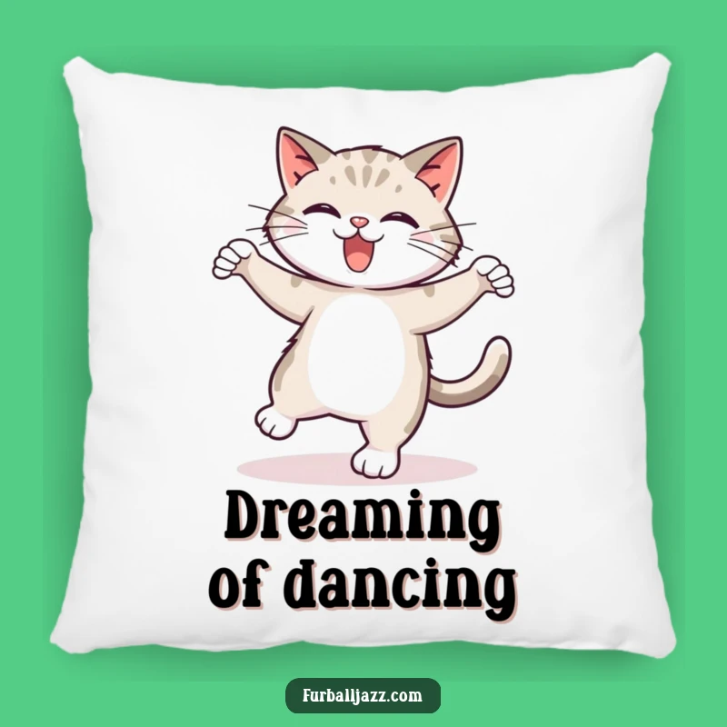 Funny Tap Dancing Cat Pillow - Cuddle Up with a Dancer