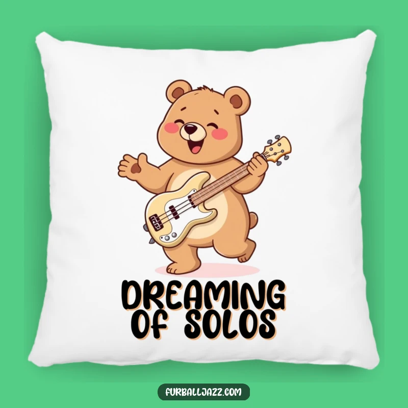 Funny Bear Bass Jig Pillow: Cozy Beats & Funny Decor Gift