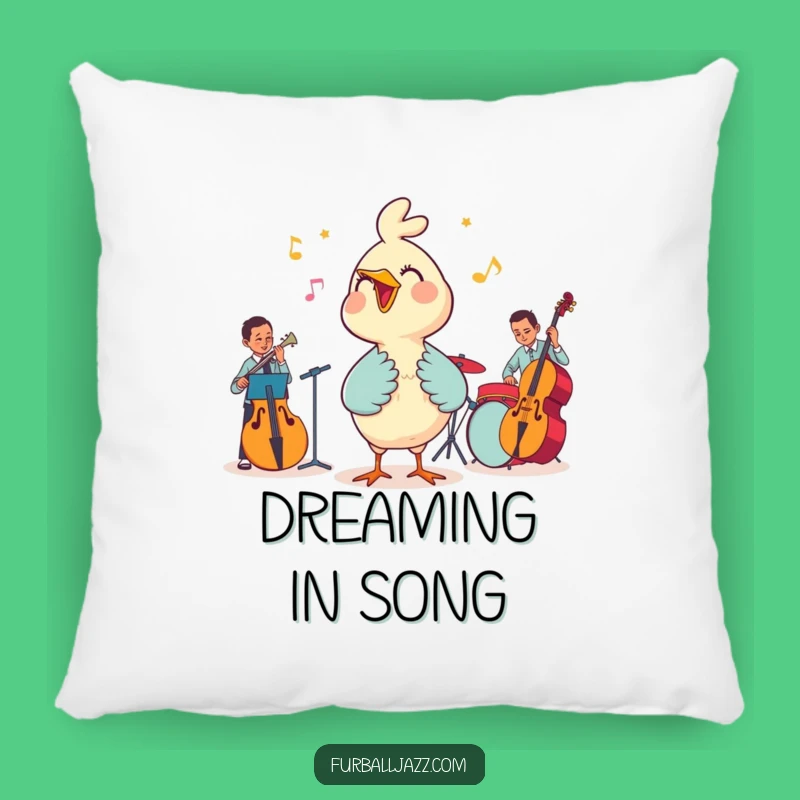 Funny Bird Sings Jazz Pillow: Add Comfort and Melody to Your Space