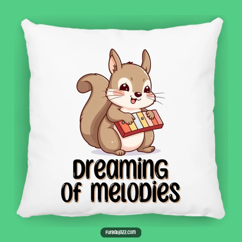 Funny Squirrel Xylophone Pillow - Comfy Musical Accent Cushion Gift