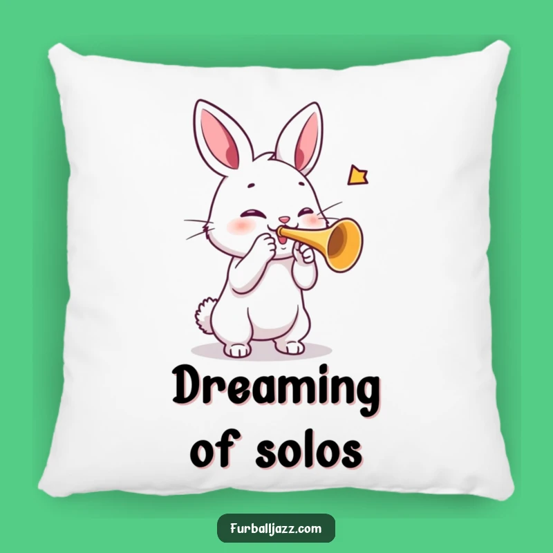Soft Funny Rabbit Trumpet Pillow: Cuddle Up With Jazzy Comfort