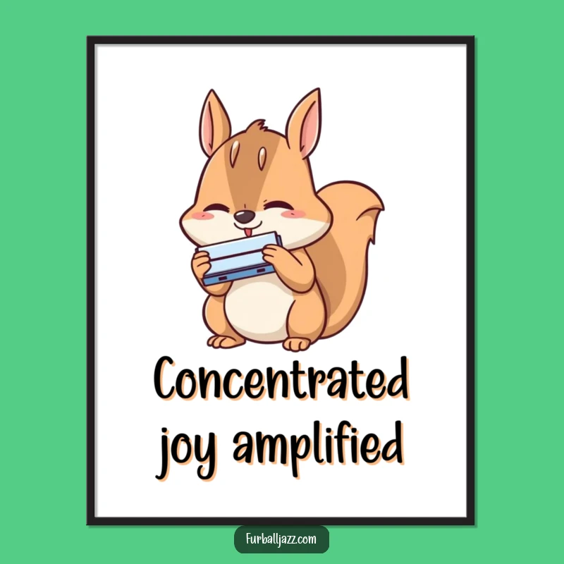 Funny Squirrel Harmonica Digital Art - Instant Musician Squirrel Download, Decor Gift