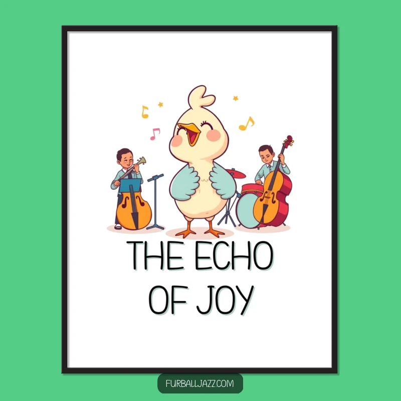 Funny Bird Sings Jazz Digital Print: Bring Musical Delight to Your Walls
