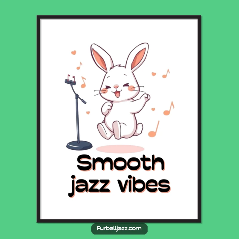 Funny Rabbit Jazz Beat Digital Print: Instant Groove & Funny Art Gift