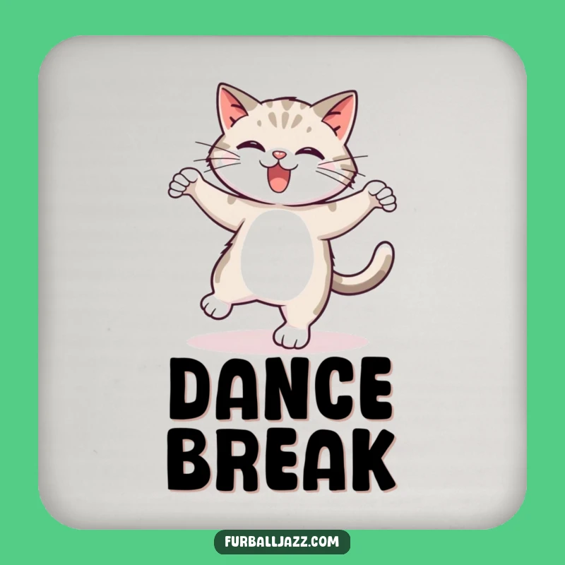 Funny Tap Dancing Cat Coasters - Protect Surfaces with Style