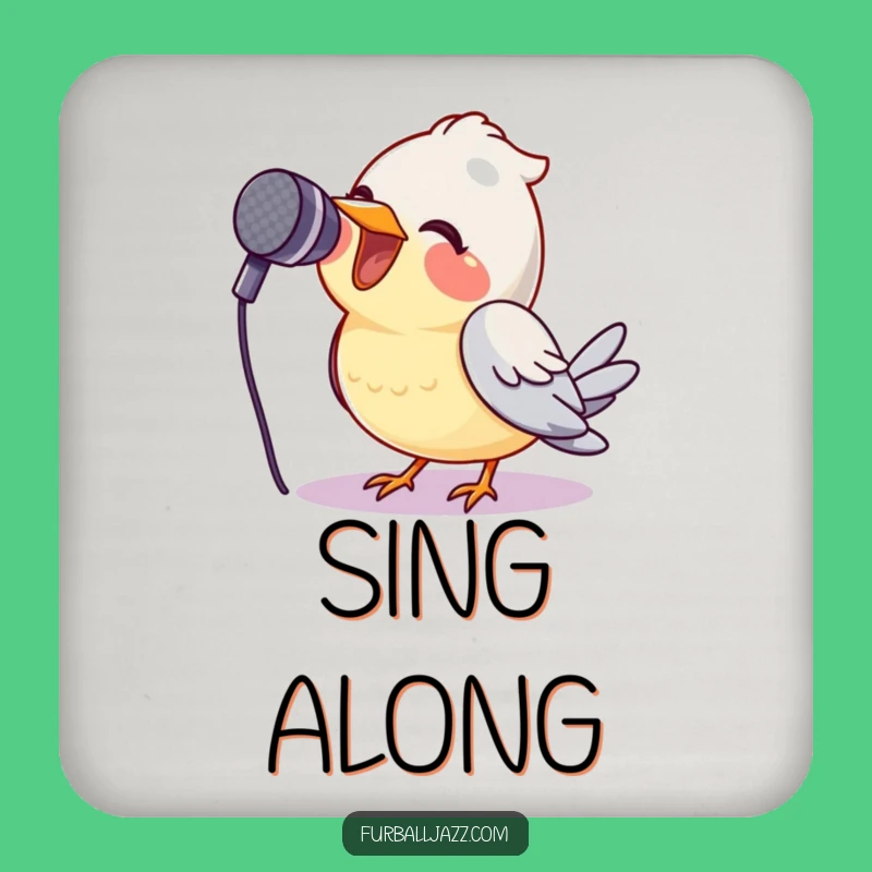 Funny Bird Singing Drink Coaster - Protect Surfaces Hilariously Gift