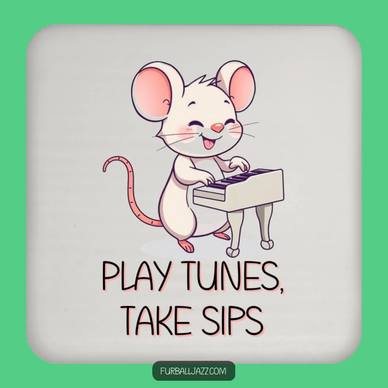 Funny Mouse Piano Coasters: Protect Surfaces with Musical Charm - A Funny Gift