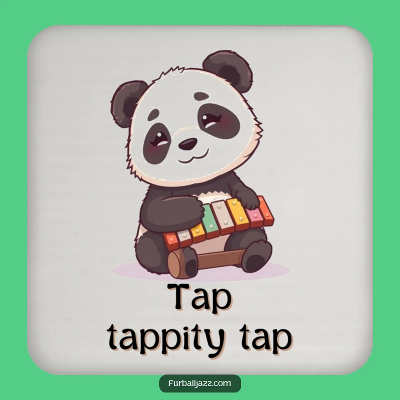 Funny Panda Xylophone Coaster: Protect with Harmony