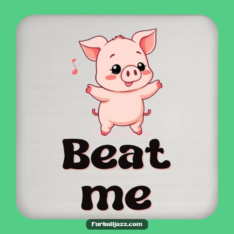 Funny Piglet Head Bopping Coaster - Musical Table Protection Gift