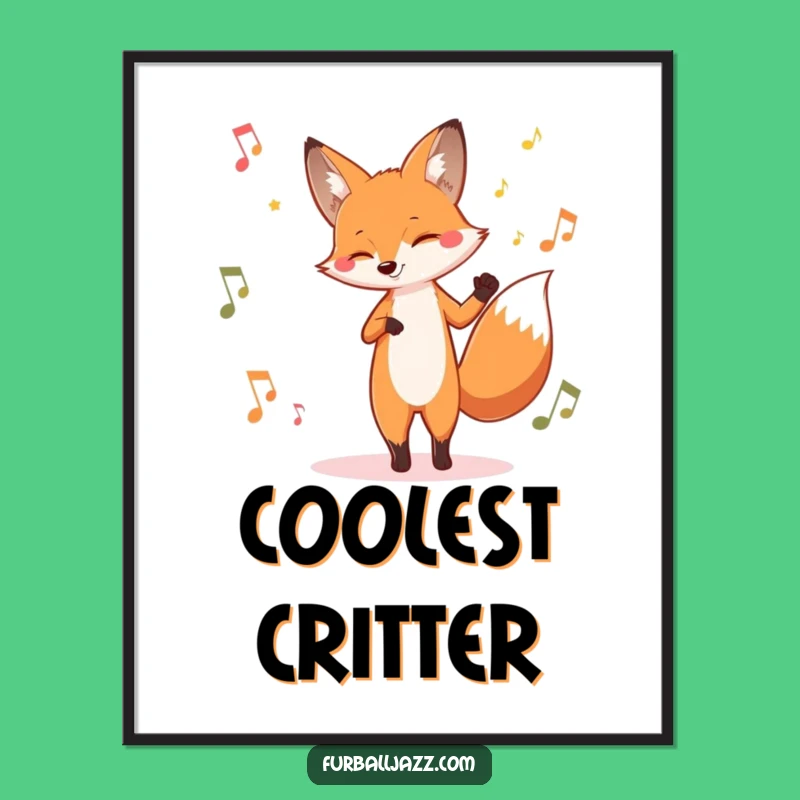 Cool Fox Jazz Poster: Add a Jazzy Beat to Your Walls