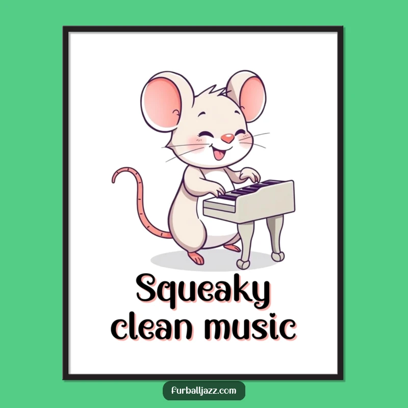 Funny Mouse Piano Poster: Bring Jaunty Tunes to Your Walls - A Funny Gift
