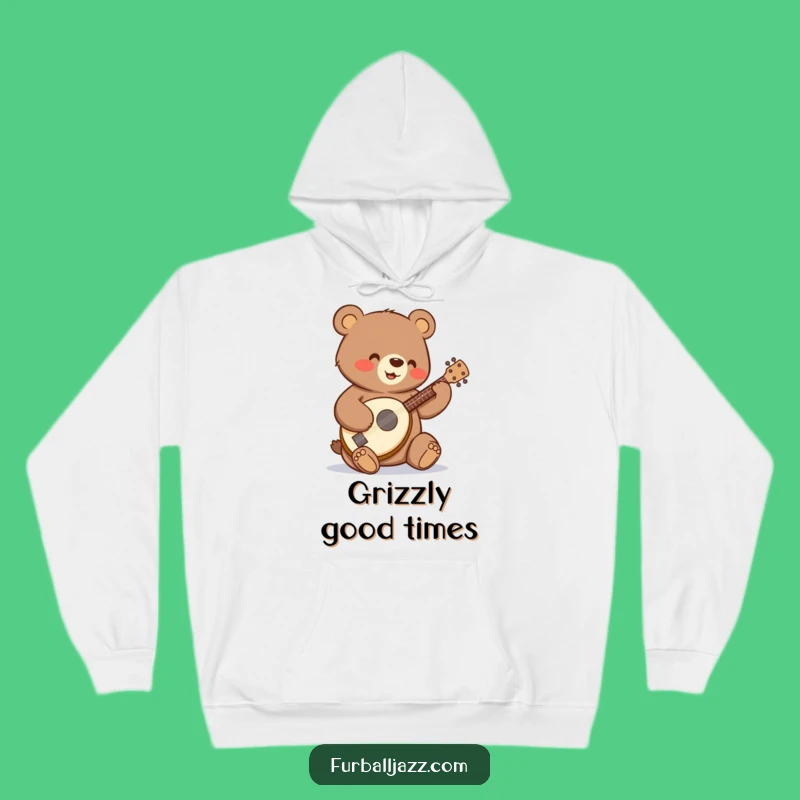 Funny Bear Banjo Hoodie: Cozy & Cheerful Apparel for Bears Fans