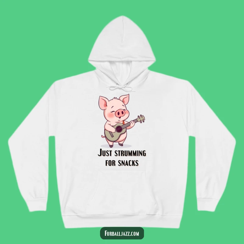 Funny Pig Ukulele Hoodie: Snuggle Up with Cheerful Tunes - A Funny Gift