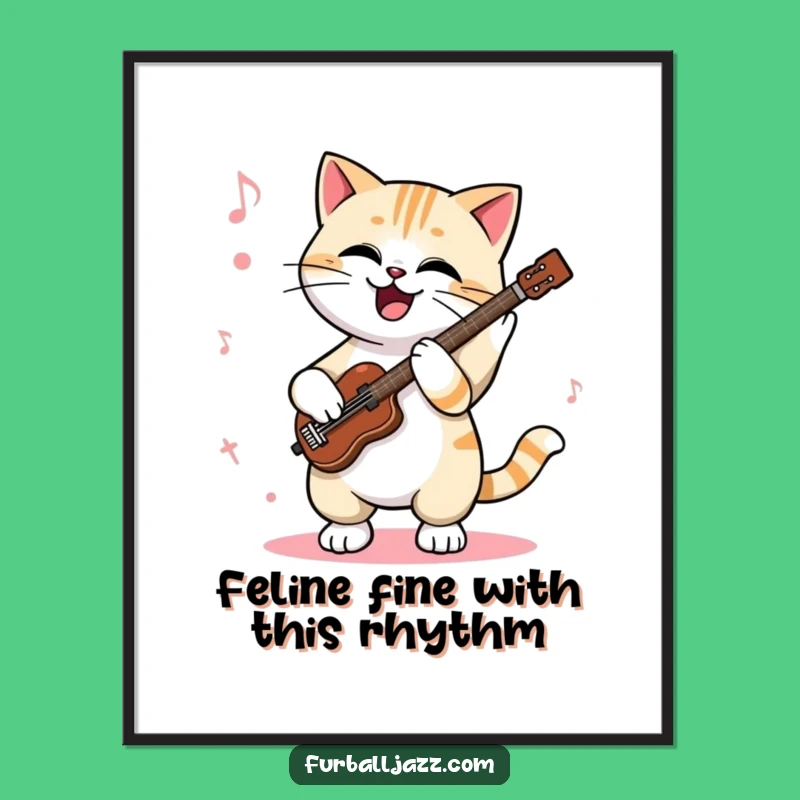 Free Printable Cat Jazz Wall Art: Funny Downloadable Decor for a Rhythmic, Cool Vibe!