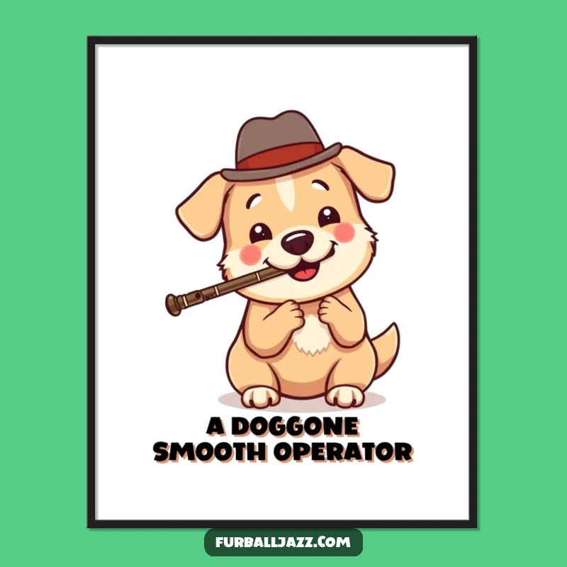 Free Printable Dog Wall Art: Jazzy Vibes Downloadable Decor