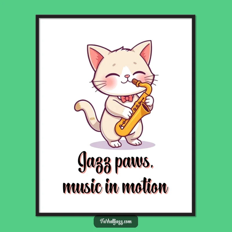Free Printable Jazz Cat Wall Art: Cool Feline Vibes!