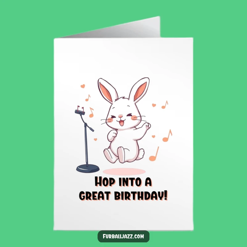 Free Printable Birthday Card: Jazz Rabbit Foot Tap, Funny Birthday Downloadable Gift