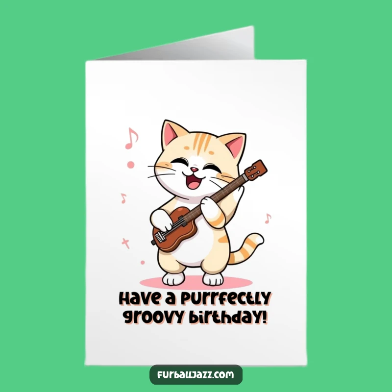 Free Printable Cat Jazz Birthday Card: Funny Downloadable Gift for a Swinging Celebration!