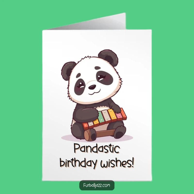 Free Printable Panda Birthday Card: Musical Fun Downloadable Funny Gift