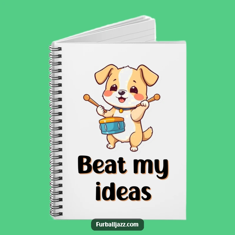 Funny Dog Drummer Notebook - Write Your Rhythms Down