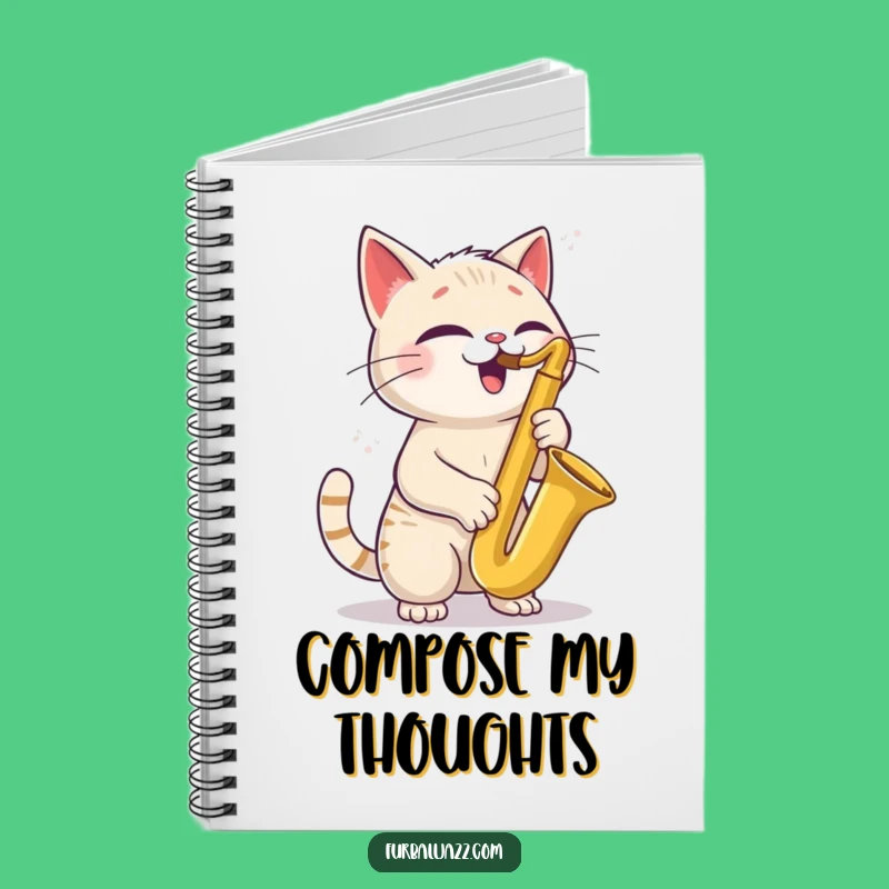 Funny Cat Saxophone Notebook - Jot Down Tunes & Ideas