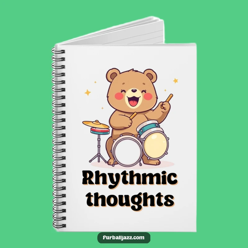 Funny Bear Drummer Notebook: Keep Your Beats and Notes in Order