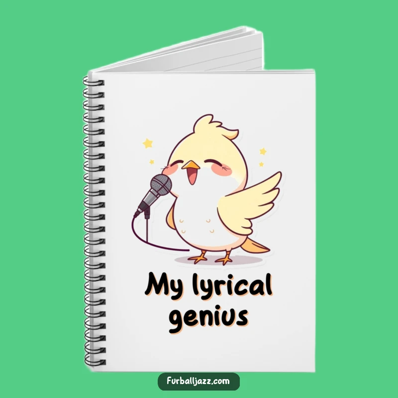 Funny Bird Microphone Notebook: Lined Journal, Singer Cover, Perfect Funny Gift
