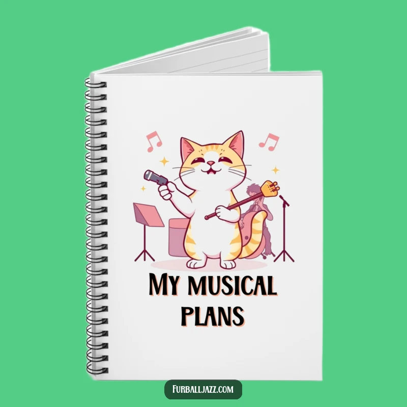 Funny Cat Jazz Conductor Notebook - Jot Down Ideas with Musical Flair
