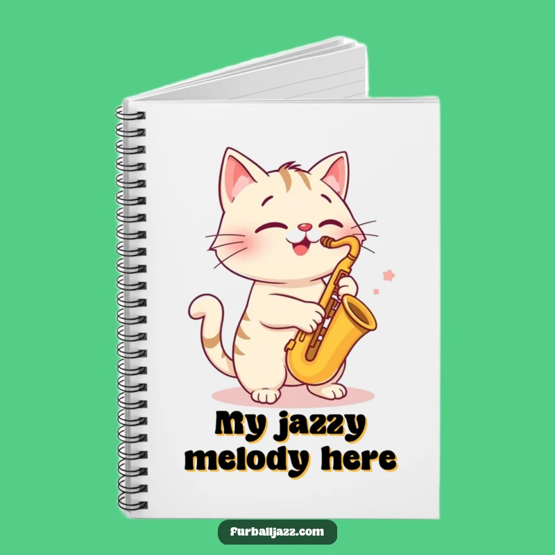 Funny Cat Saxophone Journal - Lined Notebook for Music Lovers, Gift