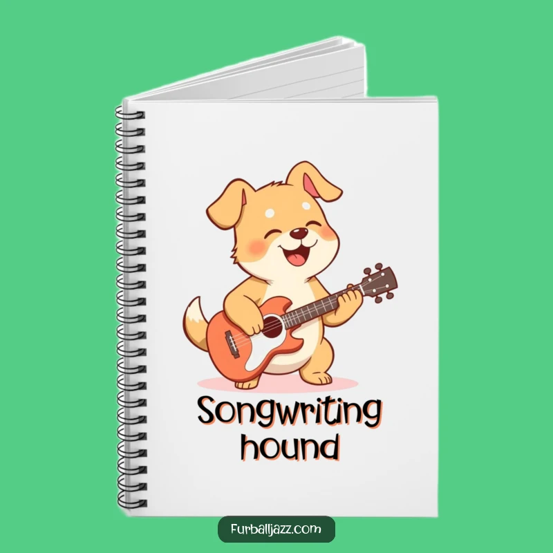Funny Dog Guitarist Notebook: Jot Down Your Melodies and Thoughts