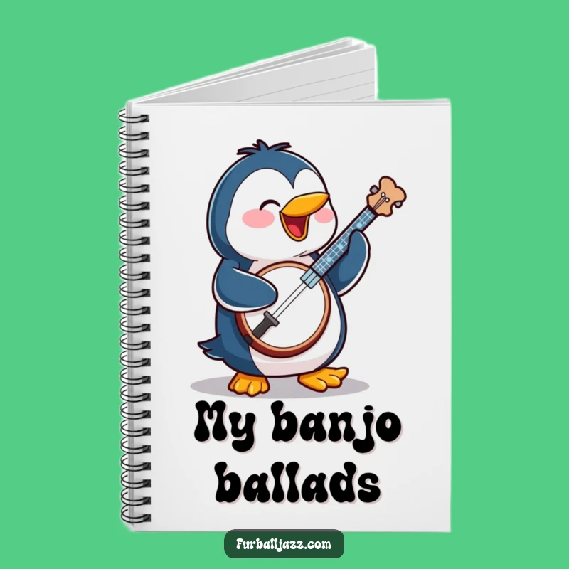 Funny Penguin Banjo Notebook: Write Your Tunes - Hilarious Gift for Musicians