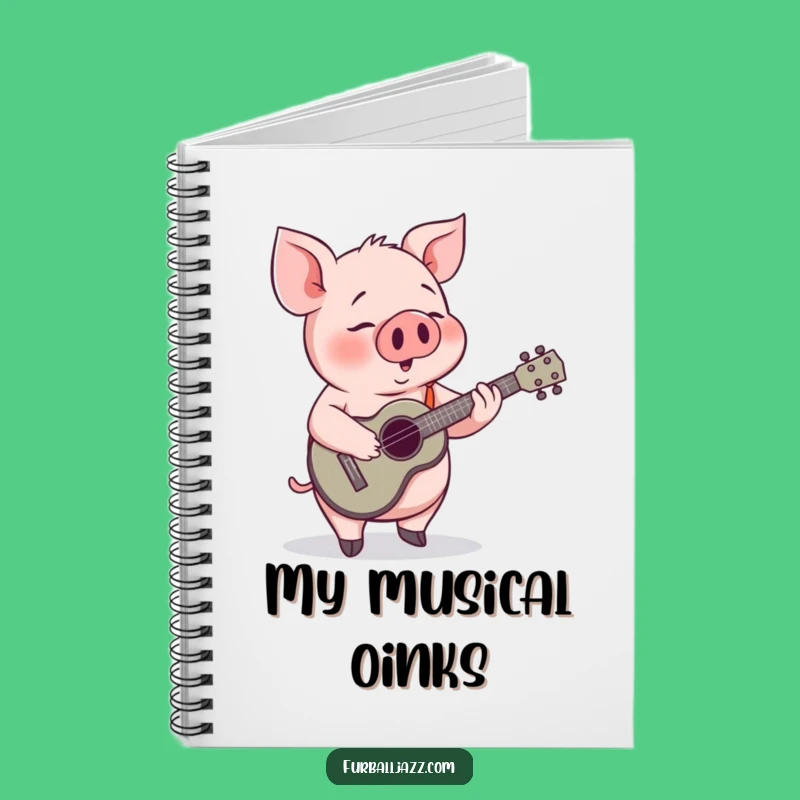 Funny Pig Ukulele Notebook: Jot Down Your Happy Tunes - A Funny Gift