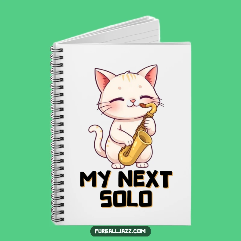 Funny Cat Saxophone Notebook: Jot Down Ideas with Jazzy Feline Flair